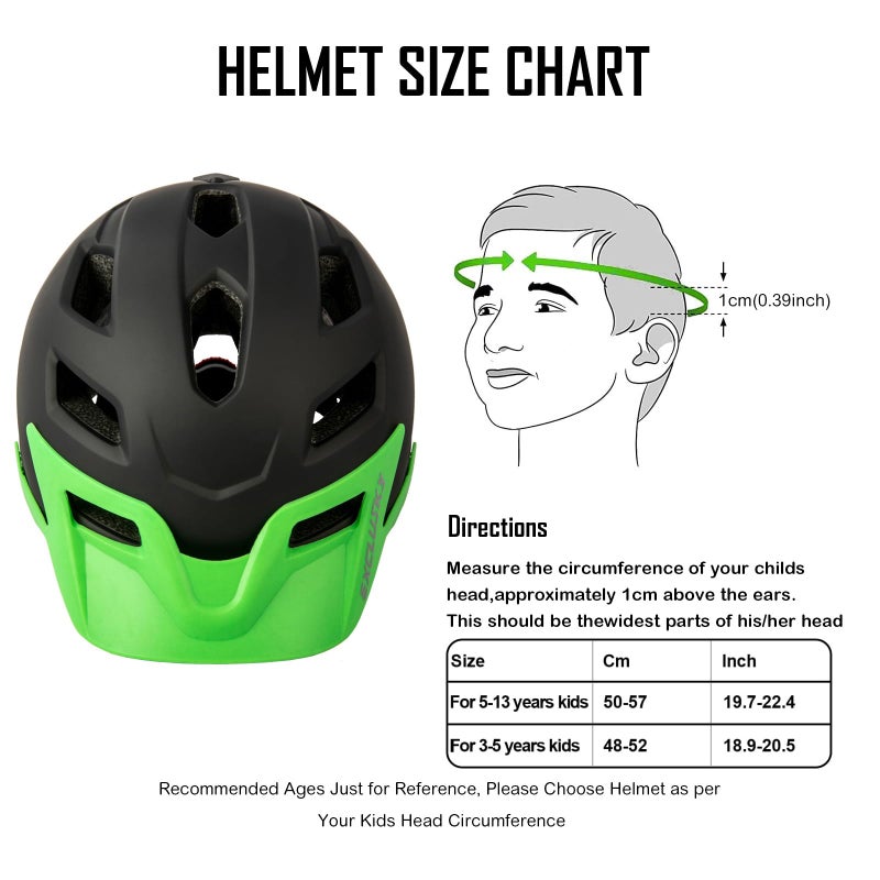 Exclusky Kids Bike Helmet Adjustable and Multi-Sport Boys Girls Helmet Ages 5-14 - Image 2